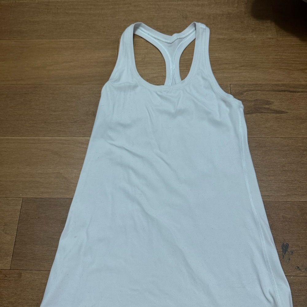 White Racerback Tank Top